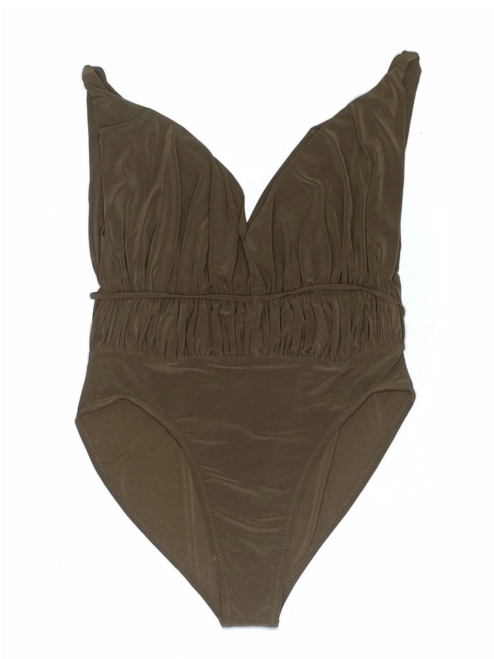 Norma Kamali Goddess Mio One-Piece Swimsuit / Bodysuit – Olive – Size L
